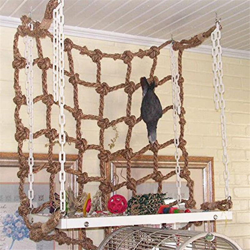 Parrot bird hemp rope climbing net ihawk.store