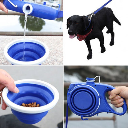 Pet Supplies With Water Bottle, Cup, Pet Rope | 3 in 1 Pet Accessories - iHawk 
