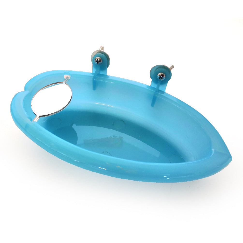 Small bird with mirror small parrot bath tub 1