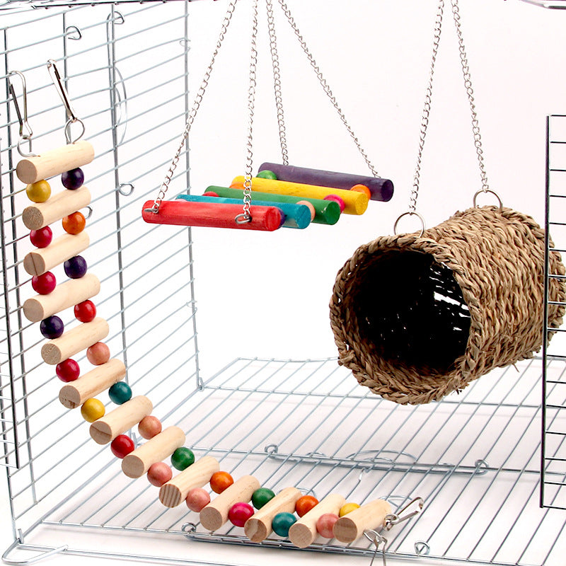 Rat parrot toy swing climbing ladder 1