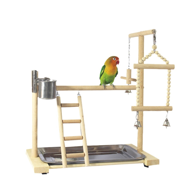 Wooden Small Cockatiel Floor Parrot Standing Stand ihawk.store