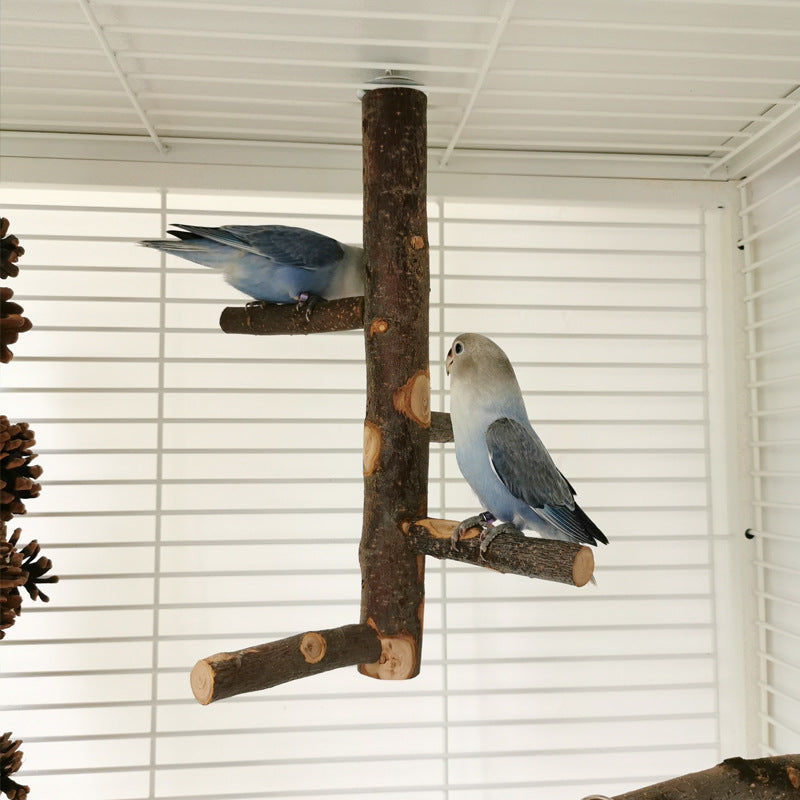 Parrot Bird Wood Stand Pole Toy 1