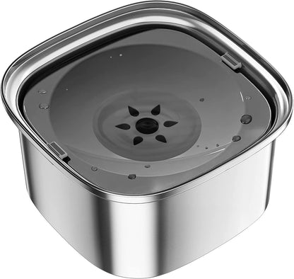Pet Stainless Steel Water Bowl Large Capacity Floating 1