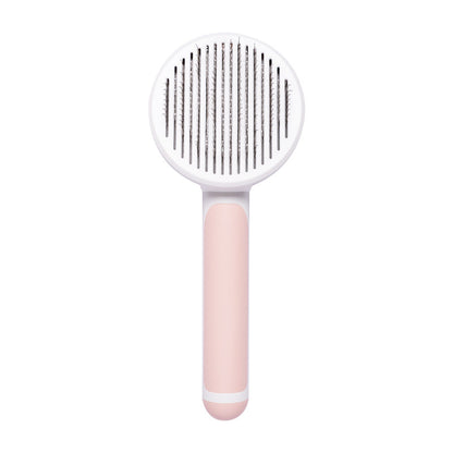 New Pet Brush Hot Selling Hand-held Steel Wire Self-cleaning Comb Looper For Hair Removal 1