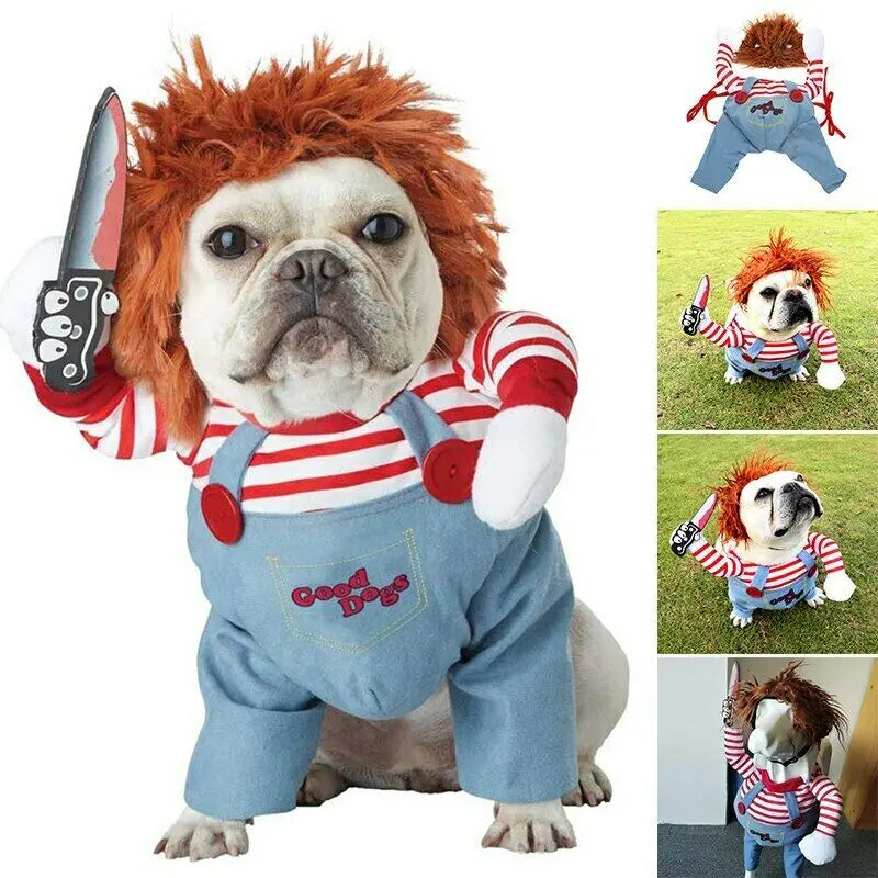Halloween Pet Costume Pet Dog Funny Clothes Adjustable Dog Cosplay Costume Scary Costume Party Gatherings 1