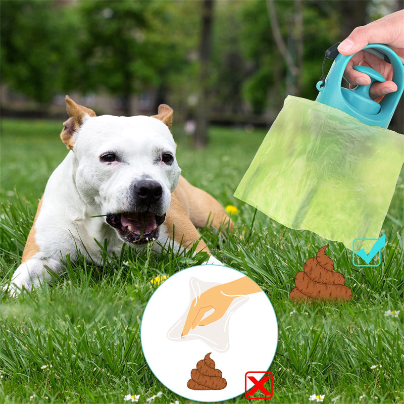 Portable Lightweight Dog Pooper Scooper With Built-in Poop Bag Dispenser Eight-claw Shovel For Pet Toilet Picker Pet Products - ihawk.store