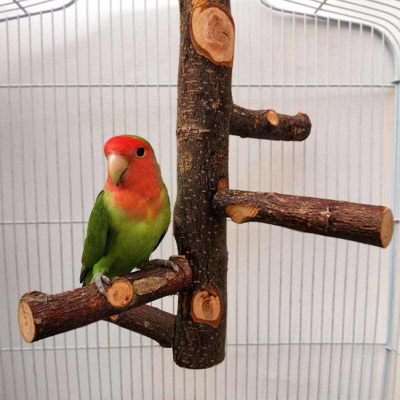 Parrot Bird Wood Stand Pole Toy 1
