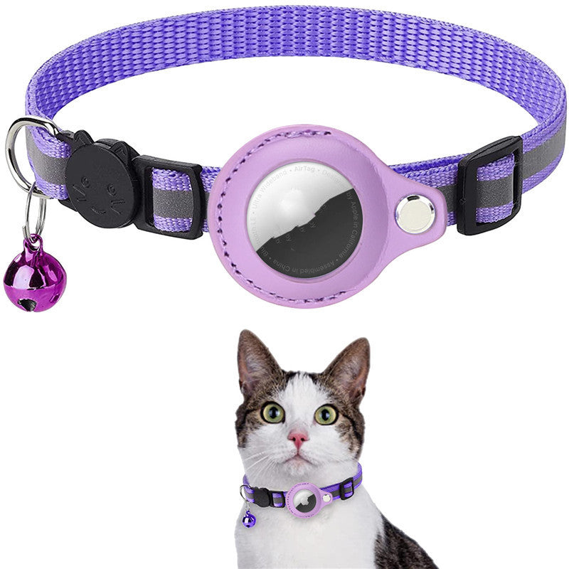 Reflective Collar Waterproof Holder Case For Airtag Air Tag Airtags Protective Cover Cat Dog Kitten Puppy Nylon Collar 1